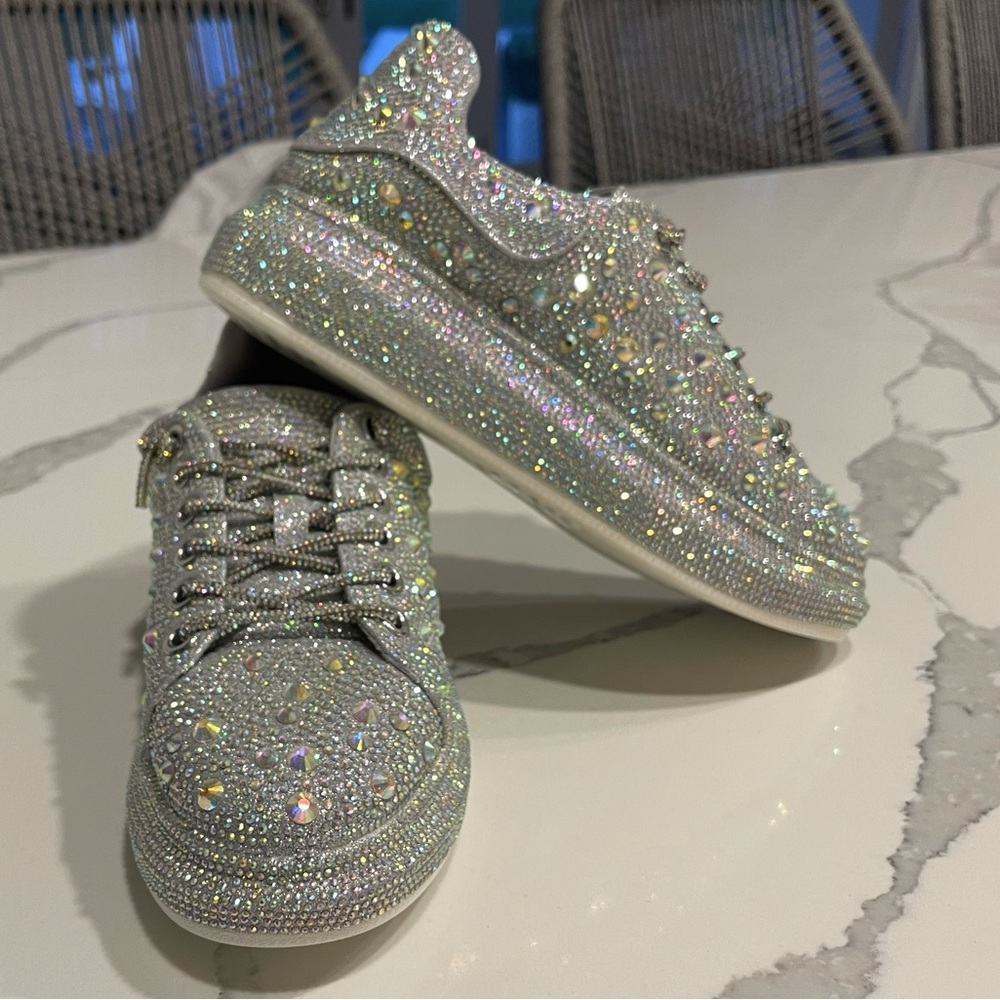 COPY - 🪩 NEW Azalea Wang sparkle glitter sneakers sz 9 or 39. 🪩 watch the video…